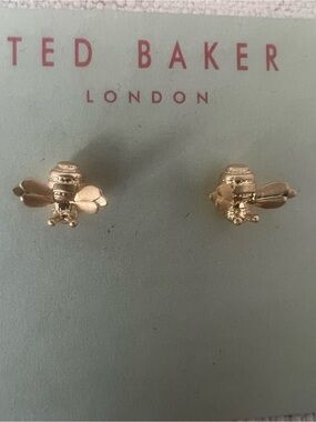 Ted Baker Gold tone Bee Stud Earrings